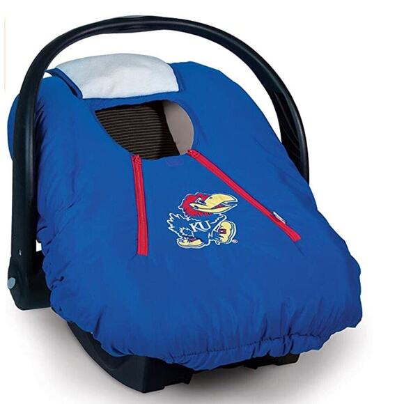 NCAA Kansas Jayhawks Cozy Cover Infant Carrier Cover Football Gameday Tailgating - Picture 2 of 4